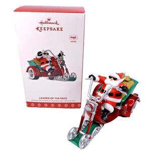 Hallmark Keepsake LEADER OF THE PACK Magic Ornament Santa 2017 Sound